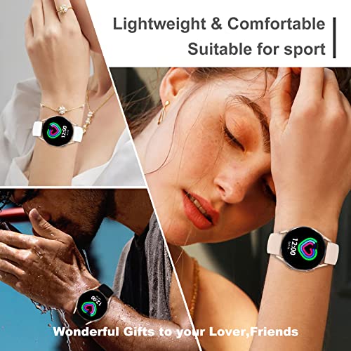 20mm Watch Bands Compatible with Samsung Galaxy Watch 6/Classic, 4/Classic Band 40mm 42mm 44mm 46mm, Watch Active 2 40mm 44mm/Watch 3 41mm, Soft Silicone Bands Elastic Replacement Galaxy Strap