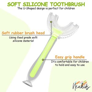 Kids U Shaped Toothbrush - 360 U-Shaped Toothbrush for Toddlers Ages 2-8 Years Old