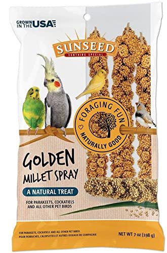 Sunseed Golden Millet Spray Natural Bird Treat