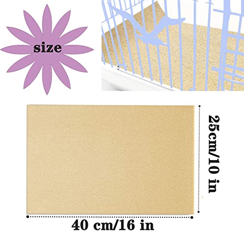 20 PCS Gravel Paper for Bird cage,10 x16 Inch Bird cage Liner Paper-Gravel Paper Special for Bird Cage in sea Sand,Parrot Cage Sandpapers Cushion Pad Pet Animal Bedding Accessories(20PCS 10 x16 Inch)