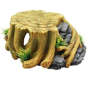 Turtle Basking Platform,Tortoise Resin Resting Reptile Habitat Ornament Aquarium Turtle Tank Decorations Reptile Hide Floating Ledge Resting Terrace for Turtles,Bearded Dragons,Lizard,Newts (Shape 2)