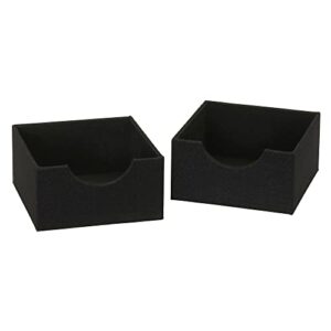 household essentials black small square organizer boxes for storage | 2pc set, 2 count
