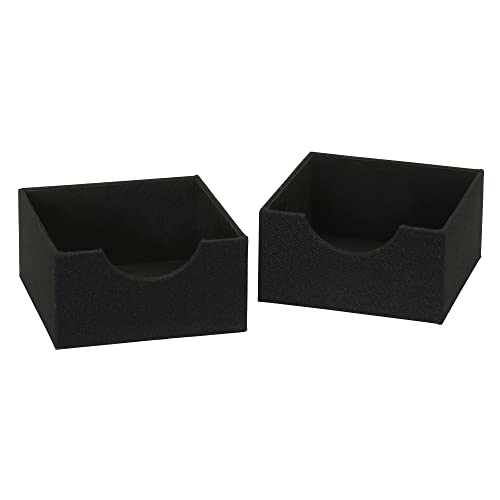 Household Essentials Black Small Square Organizer Boxes for Storage | 2pc Set, 2 Count