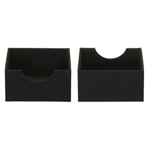 Household Essentials Black Small Square Organizer Boxes for Storage | 2pc Set, 2 Count