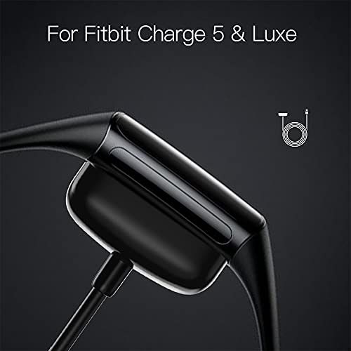 AWINNER 2 Pack Compatible for Fitbit Charge 6/Charge 5/Luxe Smartwatch Cable Charger