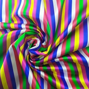 Saekdong Multi-Color Striped Fabric by The Yard for Korean Hanbok Sewing DIY Crafting Fashion Design, Blue, White, Red, Green, Purple, Yellow, Pink, (35 x 35 inches)