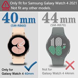 Wugongyan Case Compatible with Samsung Galaxy Watch 4 Screen Protector Case 40mm (Not 42mm/46mm) Soft TPU Scratch Resistant Full Cover Protective Case for Galaxy Watch 4 (10-Pack, 40mm)
