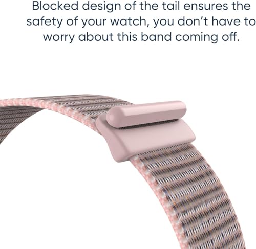 Nylon Sport Loop Bands for Apple Watch Band 38mm 40mm 41mm 42mm 44mm 45mm, Pink Sand Adjustable Stretchy Elastic Braided Strap Wristband Replacement for iWatch Series 9 8 7 6 SE 5 4 3 2 1 Women/Men