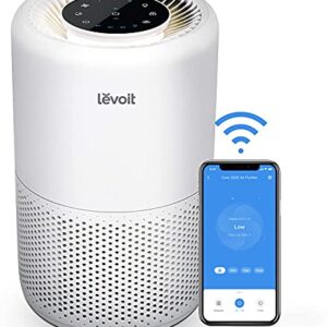 LEVOIT Air Purifiers for Home, Smart WiFi Alexa Control & Air Purifier for Home Bedroom, HEPA Fresheners Filter Small Room Cleaner with Fragrance Sponge, 1 Pack, White