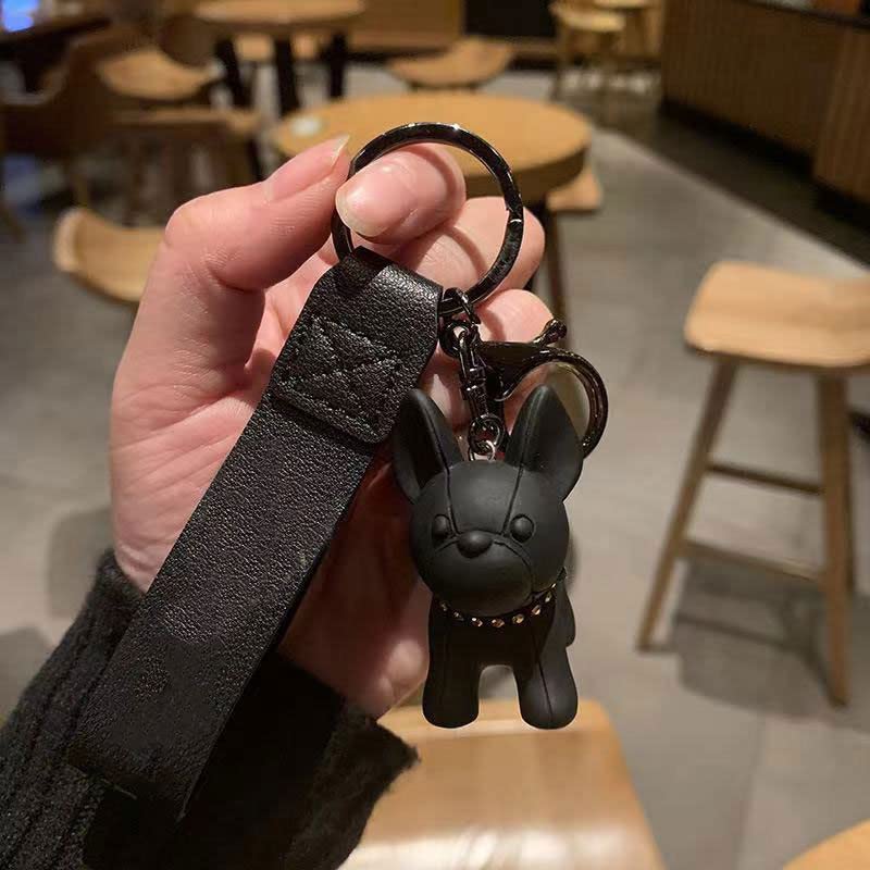 LVANLLF Cool Silicone Bull Dog Puppy Pet Cartoon Animals Headphone Case Compatible with Airpods 3rd Generation 2021 3 Funny Cover Keychian for Boys Girls Teenager Best Gift, BLACK BullDOG Airpods3