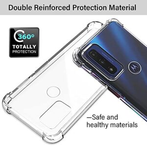 for Moto G Pure Case, Motorola G Pure Cases and Screen Protector, Shockproof Crystal Clear Slim Soft Silicone TPU Protective Phone Cover for Moto G Pure 2021 (Clear)