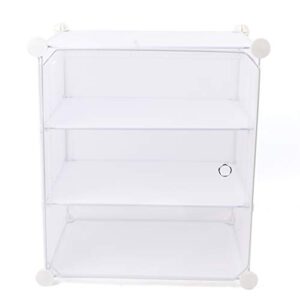 DNYSYSJ Shoe Rack Organizer, 12-Tiers Stackable 72 Pairs DIY Plastic White Shoe Rack with Covers, Clear Shoe Boxes Stackable Slipper Organizer, Durable Modular Shoes Organizer Expandable