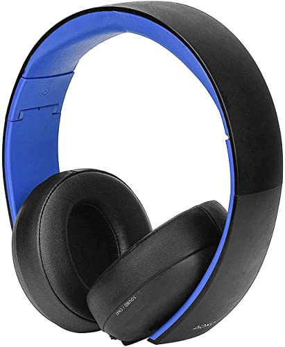 Zotech Leather Replacement Ear Pads Memory Foam Pads for Sony PS4, PS3, PSV Gold Wireless Headphones (Black)