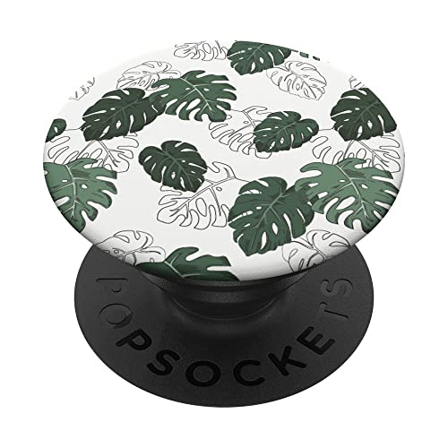 Monstera Tropical Botanical Leaves PopSockets Swappable PopGrip