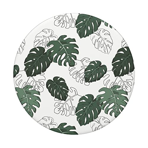 Monstera Tropical Botanical Leaves PopSockets Swappable PopGrip