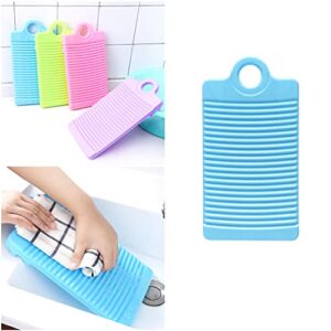 Cabilock Old School Washing Board Portable Non Washboard Plastic Hand Washing Board Underwear Washboard Mini Laundry Wash Board Clothes Washing Tool for Home Household (Blue) Manual Clothes Washer