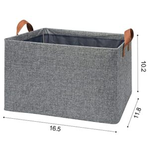 GRANNY SAYS Bundle of 2-Pack Rectangle Lidless Storage Bins & 2-Pack Linen Closet Organizers