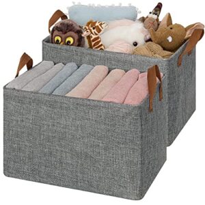 GRANNY SAYS Bundle of 2-Pack Rectangle Lidless Storage Bins & 2-Pack Linen Closet Organizers