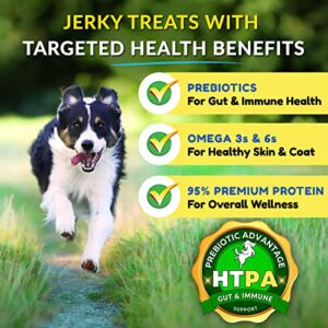 HappyTails Canine Wellness, Jazzy Jerky, Natural 95% Beef Jerky Treats, Healthy Dog Treats Made in USA, Gut & Immune Health, Skin & Coat, Small-Large Dogs, 5 oz
