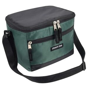 6 Can Cooler Bags Insulated Soft Cooler Lunch Bag for Men, Waterproof Leak Proof Cooler Bags Insulated (Black on Green)