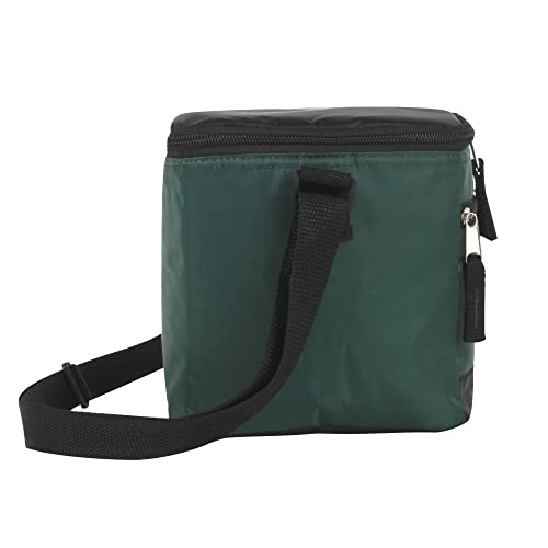 6 Can Cooler Bags Insulated Soft Cooler Lunch Bag for Men, Waterproof Leak Proof Cooler Bags Insulated (Black on Green)