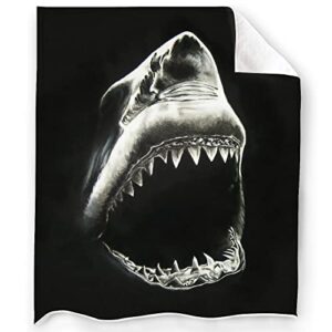 shark black blanket soft fleece throw blanket plush weighted blankets for couch bed living room