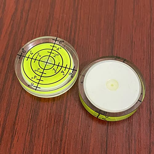 6Pcs Circular Bubble Spirit Levels RV Levelers 32mm RV Standard Levels Leveling Tools for Travel Trailer, Turntable, Phonograph, Camera, Tripod (32x7mm)