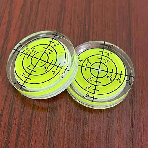 6Pcs Circular Bubble Spirit Levels RV Levelers 32mm RV Standard Levels Leveling Tools for Travel Trailer, Turntable, Phonograph, Camera, Tripod (32x7mm)