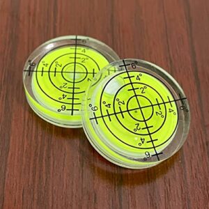6Pcs Circular Bubble Spirit Levels RV Levelers 32mm RV Standard Levels Leveling Tools for Travel Trailer, Turntable, Phonograph, Camera, Tripod (32x7mm)