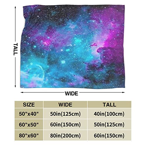 Purple Galaxy Blanket Super Soft and Warm Flannel Star Throw Blankets for Couch Sofa Galaxy Gifts for Kids Adults Men Women