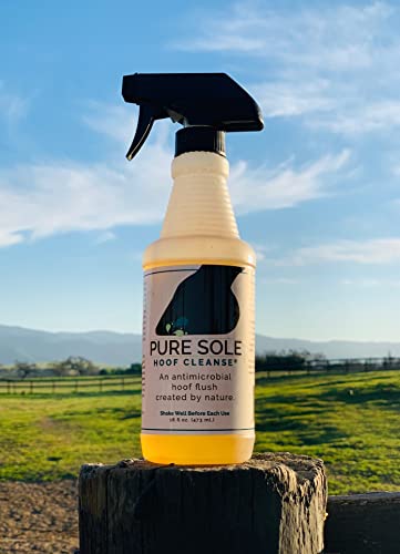 Pure Sole Hoof Cleanse - All Natural Formula with Thrush Fighting Ingredients to Maintain a Healthy Hoof and Frog - 16 oz. Spray