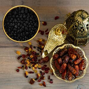 Ramadan Home Decoration 3 Pieces Ramadan Decor Ramadan Trays Moon Ramadan Tray Set Eid Mubarak Plates Food Storage Containers for Eid and Eid Al-adha Ramadan Activity Party Favor, Gold