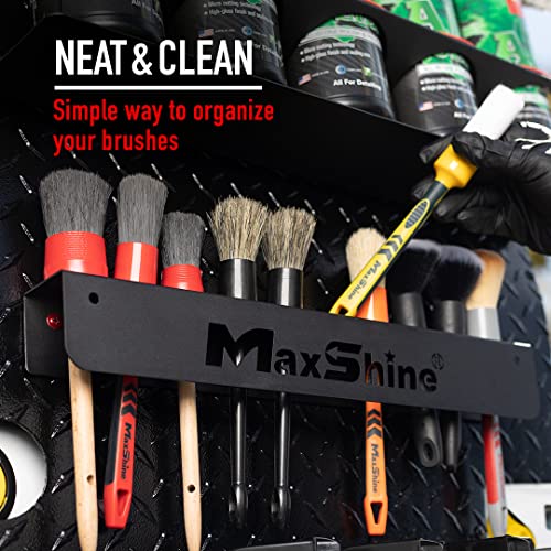 Maxshine Detailing Brush Holder – Simple & Durable Design, Available for Putting 10 car Detailing Brushes, Convenient Use, Easy to Install on Your Wall