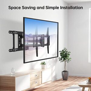 USX MOUNT Full Motion TV Wall Mount 42"-84" TVS, Fits 16" 18" or 24" Studs, Heavy Duty TV Mounts Bracket with Dual Articulating Arms Tilt Swivel Extension Max VESA 600x400mm, Weight Capacity 110lbs