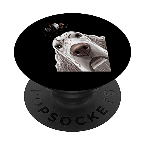 Funny Curious Dog English Setter PopSockets Swappable PopGrip