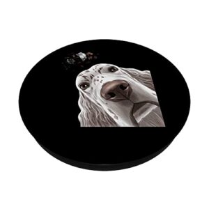 Funny Curious Dog English Setter PopSockets Swappable PopGrip