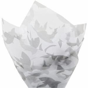 pmland premium quality gift wrap printed tissue paper - gray shark patterned - 15 inches x 20 inches 60 sheets