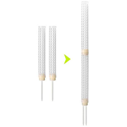 Small Plastic Moss Pole for Monstera and Climbing Plants-Mighty Plant Support (White,4)