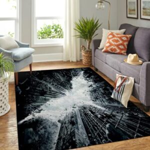 oHome Design Bat-Man Area Rug Superhero Movie Floor Decor (Large)