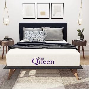 napqueen queen mattress, 12 inch elizabeth cooling gel memory foam mattress, queen bed mattress in a box, certipur-us certified, medium firm, breathable & washable soft fabric cover