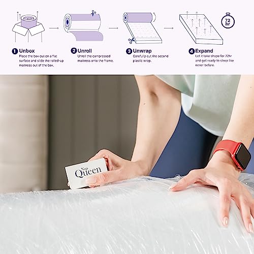 NapQueen Twin-XL Mattress, 8 Inch Elizabeth Cooling Gel Memory Foam Mattress, Twin-XL Bed Mattress in a Box, CertiPUR-US Certified, Medium Firm, Breathable & Washable Soft Fabric Cover