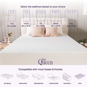 NapQueen Twin-XL Mattress, 10 Inch Elizabeth Cooling Gel Memory Foam Mattress, Twin-XL Bed Mattress in a Box, CertiPUR-US Certified, Medium Firm, Breathable & Washable Soft Fabric Cover