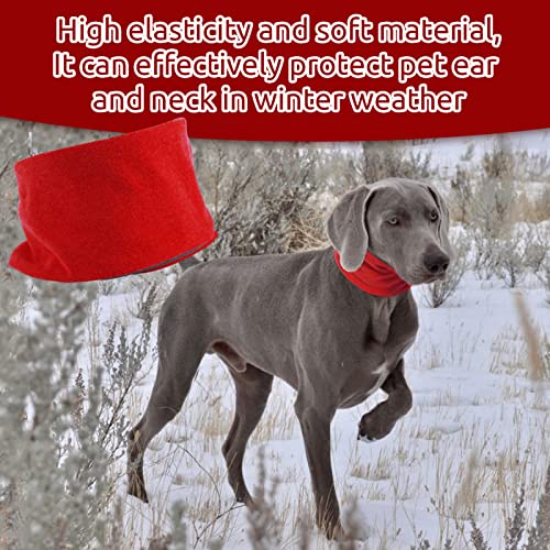 ASENKU Dog Scarf, Pet Dog Neck Warmer Lovely Winter Outfits Accessories for Small Medium Large Dogs, Protects Dog in Cold Weather (Medium, Red)