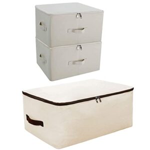 iwill create pro same color rigid storage boxes & soft storage bag, good for clothes, toys, duvets, jeans bedding organizer, beige