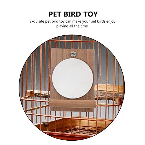 Pet Bird Mirror with Stand Toy CInteractive Parrot Toy Cockatiel Parrots Toys Parrot Cage Toys Pet Parrots Climb Hanging Play with Mirror for Birds Parakeet Cockatoo Cockatiel