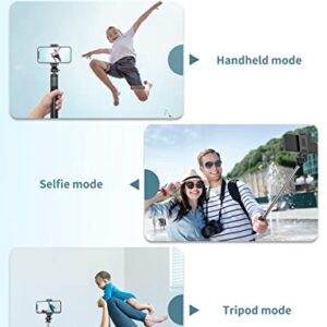 Selfie Stick Tripod with Detachable Wireless Remote, 4 in 1 Extendable Portable Selfie Stick & Phone Tripod Stand Compatible with Gopro, iPhone/Samsung/Huawei, etc.