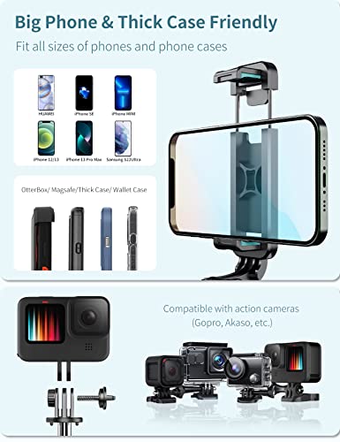 Selfie Stick Tripod with Detachable Wireless Remote, 4 in 1 Extendable Portable Selfie Stick & Phone Tripod Stand Compatible with Gopro, iPhone/Samsung/Huawei, etc.