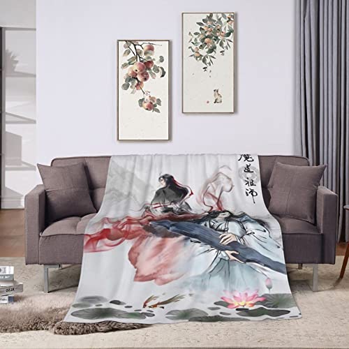 Ceferon Mo Dao Zu Shi Ultra-Soft Micro Fleece Throw Blanket Living Room 80'X60', Black
