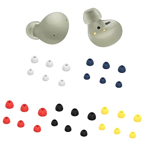 OCUhome 3 Pairs Soft Silicone Ear Tips for Buds 2,Ear Tips Replacement with Three Sizes S/M/L,No Silicone Eartips Pain Reducing Noise Earbuds Anti-Slip Replacement Ear Black