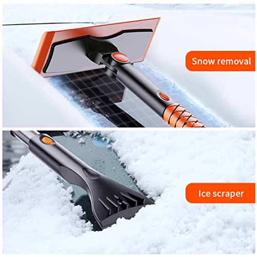 suitU 49" Snow Broom and Ice Scraper Extendable Foam Car Snow Brush, Snow Scraper for car, Foam Grip, Auto Window Windshield Snow Removal Brush for Car, SUV, Truck